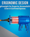 Heavy Duty Pull Line Blower For 3/4 To 2 Inch Conduit with transparent drum and ergonomic design for easy handling.