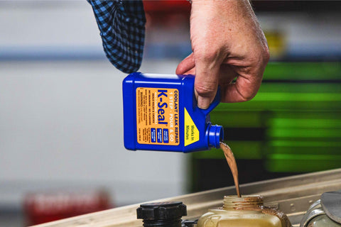 Pouring Pour And Go One Step Coolant Leak Repair For Radiator, Head Gasket, Freeze Plugs And More, Seals Leaks In Minutes, 8 Oz Bottle