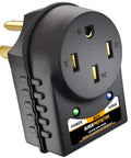 RV Surge Protector 50 Amp With Integrated Surge Protection ETL Listed Heavy Duty Power Adapter for campers, 50A outlet shown
