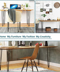 Modern desk with 18 Inch Hairpin Table Leg Set Of 4 With Solid Rods Metal Desk Legs For Coffee Tables Benches Dining And Bar Height Furniture Industrial Boss Grade DIY Upgrade With Durable Steel Construction And Rubber Floor Protectors.
