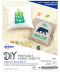 Pillow and pouch with designs made with Printable Fabric Sheets For Inkjet Printer 8.5 By 11 Inch, Easy DIY Iron On Transfers, 5 Sheets Pack.