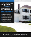 One Gallon Clear Penetrating Concrete Sealer with natural finish used on a driveway in front of a house, highlighting benefits.