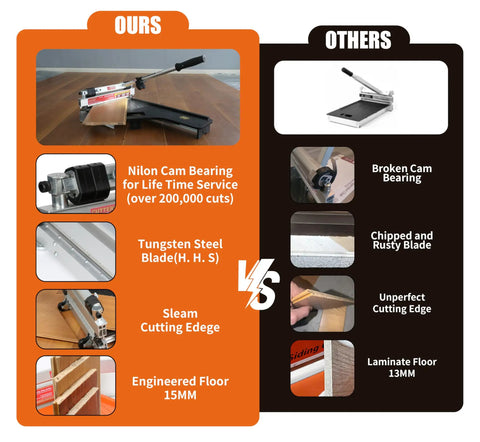 Comparison of 13 Inch Vinyl Floor Cutter With Wheels For Easy Angle And Length Cutting, Pro Grade Flooring Tool with competitors