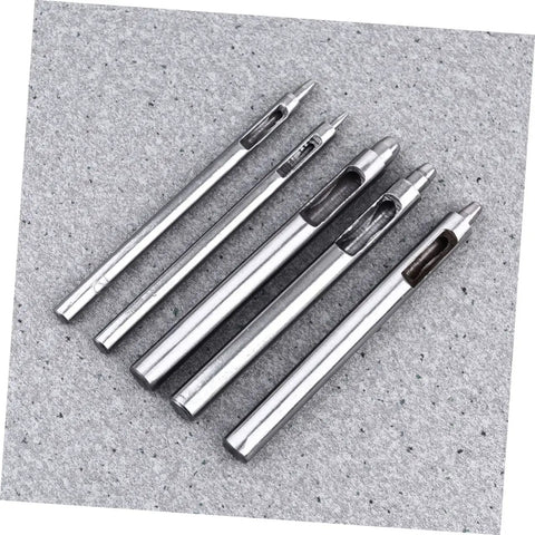 Set of metal bits from Heavy Duty Leather Belt Hole Punch Tool Set For DIY Projects And Falconry Crafts, Multi Layer Leather And Fabric Hole Puncher