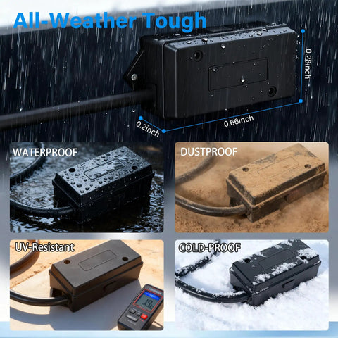 No Sweat Straight Plug And Play Heavy Duty 7 Way Trailer Cord Inline Wiring Harness 10 Foot Tow Kit waterproof junction block in rain.