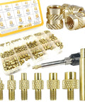 Vertical Heat Press For Heat Set Inserts And Brass Inserts, 360 Knurled Nuts M2 Through M6, 3D Printing Ready Tool Kit