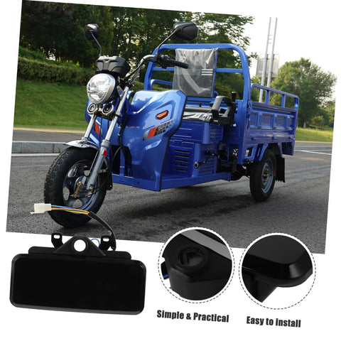 Waterproof LCD Display For Electric Bikes And Tricycles With Speedometer And Battery Monitoring, Universal Compatibility For Outdoor Recreation, Easy Mounting, Durable Front Panel, Weatherproof Readout In Sun And Rain, 9.25x5.51x2.36In on blue trike
