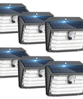 6-pack Super Bright Solar Motion Lights Outdoor With Motion Sensor, IP65 Waterproof Security Wall Lights for Fence Deck Patio Garage