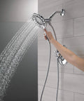 Linden 17 Series Dual-Function Shower Trim Kit With 4-Spray In2ition 2-In-1 Dual Handheld Shower Head And Hose In Chrome Finish