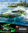 Beast 19 Inch Brushless RC Racing Boat with LiPo Battery speeding on water