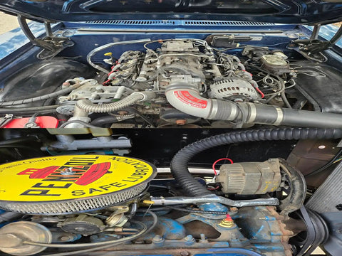 Engine bay without Heat Shield Sleeve For Engine Bay Built To Take The Heat 1 Inch By 10 Foot Aluminized Firewall Sleeving.