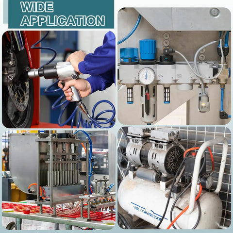 Applications of 15 Pack Five Sixteenth Inch Tube OD Push To Connect Pneumatic Fittings Plug Cap Style Blanking Plugs in air systems