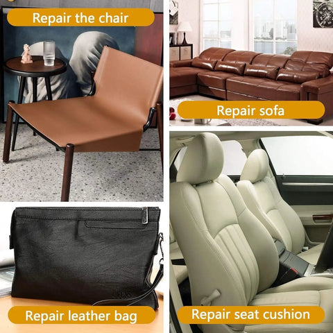 Leather Repair Patch 24 By 54 Inch Self Adhesive Leather Tape Large Vinyl Patch Kit For Couches Car Seats Chairs And Furniture Black Durable Scratch Resistant Waterproof Go To Quick Fix