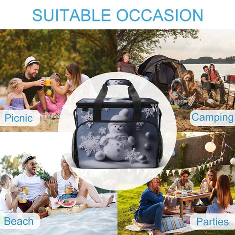 Go-To Insulated Picnic Backpack Tote With 30L Capacity, Leakproof Cooler Bag at picnic, beach, camping, and parties