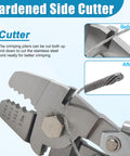 Heavy Duty Fishing Crimping Tool Kit With Stainless Steel Pliers And 590 Crimp Sleeves Beads Set In Eight Sizes for wire cutting