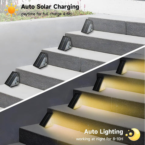 Upgrade Your Backyard With Solar Powered Deck Lights Eight Pack Led Step And Fence Lights For Patio Pool Garden Stairs Warm White