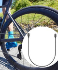 Bicycle Derailleur Shifting Cable Charger For Di2 12 Speed Electronic Shifting 150 CM Type C Cable shown beside bike wheel