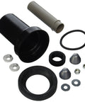 Connector Set With Mounting Hardware For Toilet Bowl Installation Kit HDPE Construction With Matte Black Cover Caps