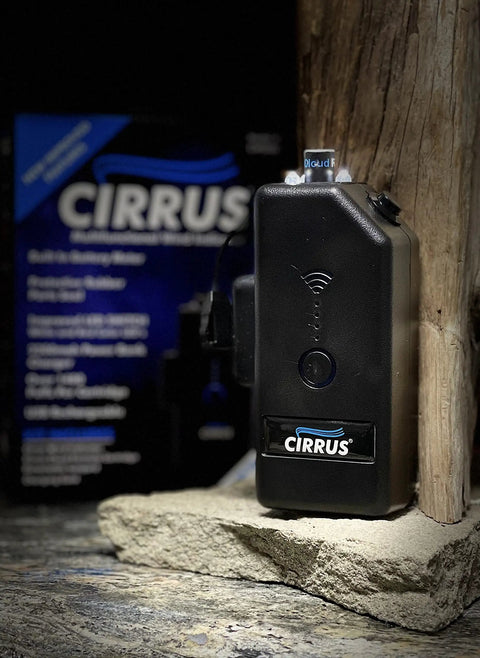 HVAC Wind Indicator Handheld Draft Detector on stone, showing compact design and airflow visualization features.