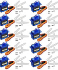 SG90 Micro Servo Motors Pack 10 For Arduino RC Projects And Tiny Robots Like Helicopters Planes Boats And Robotic Arms