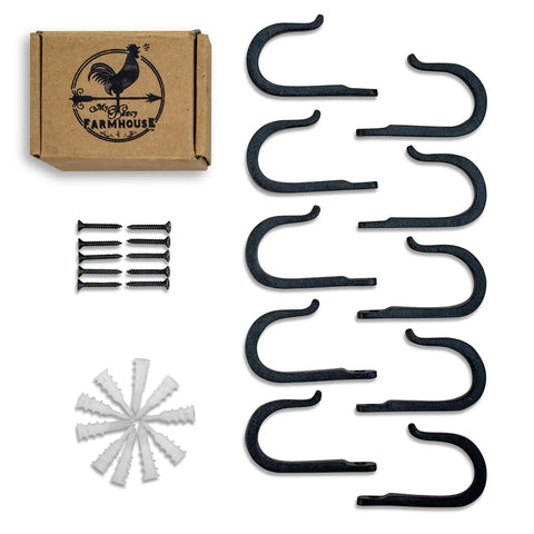 Railroad Spike Cast Iron Wall Hooks Built Tough So You Hang Heavy Gear Without A Sweat No Bending Farmhouse Decor Hardware Powder Coated Rustproof For Coats Bags Or Pots Indoors Or Outdoors Black 10 Pack