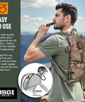 Multicam MOLLE Hydration Carrier for Tactical Backpacks Three Liter Water Bladder Compatible used in outdoor setting