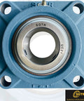 Thinking Process: UCF212 blue cast iron pillow block bearing with UC217 insert and four mounting holes