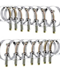 Heavy Duty T Bolt Hose Clamp Kit 16 Pack With Reinforcement Spring, Stainless Steel, 4 Sizes for Turbo Intercooler and Radiator Hose