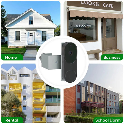 Anti Theft Doorbell Mount For Orbitell Arlo And Blink Video Doorbells Anti Blocks Motion Sensor Adjustable Bracket No Drilling Silver Finish Compatible With 1st And 2nd Gen Models on door