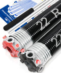 Pair Of 2 Inch Garage Door Torsion Springs Kit With Non Slip Winding Bars And Gloves For Replacement Oil Free Black Coated High Precision 16,000 Cycles Includes Winding Bars Gloves And Installation Instructions 0 218 X 2 X 22 Inches