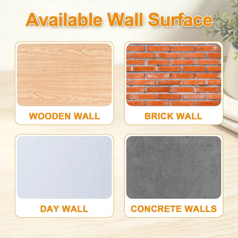 Available wall surfaces: wooden wall, brick wall, day wall, concrete walls for Plastic Drywall Anchors And Screw Assortment Kit.