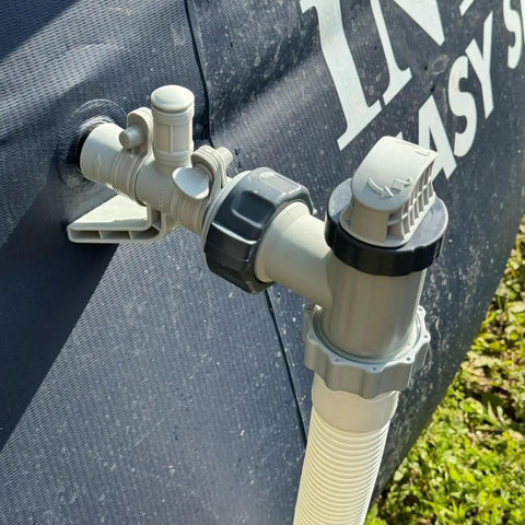 Pool Air Jet Valve Kit With Pipe Holder And Cap Replacement For Above Ground Pools, Air Inlet Adapter, Durable Plastic