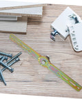 Cabilock adjustable angle hinge strip for sofa/bed, metal gear, with screws and white mounting bracket