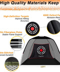 Golf Hitting Net For Backyard Driving 12x7Ft Professional Backstop With Silent Velvet Target showing high-definition targets and durable fabric