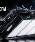 Close-up of Badass 1000W LED Stadium Flood Light Featuring Rock Solid Aluminum Housing And DLC Certified Seoul LED Modules, waterproof and durable.