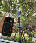 Bluetooth Light Meter Model 850004 Pro Grade Ambient Light Checker With Lux And Foot Candle Readings, Precise Digital Readout For Technicians, Photographers, Designers, And Studio Pros, Easy Bluetooth Sync And Real Time Measurements on tripod