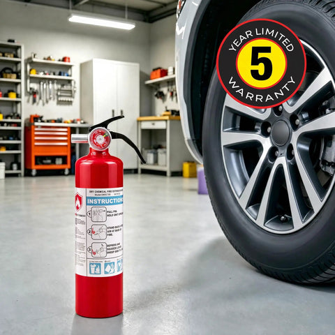 Grab And Go ABC Fire Extinguisher 2.5 Lb No Fuss Multipurpose Canister For Home Garage Kitchen And Vehicle Emergency Ready When Seconds Count Solid Pick For Household Safety
