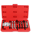 Mini Bearing Separator Kit 6 Piece Bearing Puller Set with Jaws Thrust Screw Extension Rods and Yoke in red case