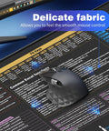 Nine Function Modules Excel Shortcut Desk Pad, Large XL Size 31.5 By 11.8 Inches, showing close-up with mouse placed on mat