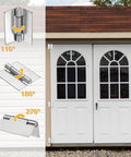 Beefy Heavy Duty Weldable Hinges Set Four Inch By One Point Two Six Inch By Zero Point Zero Six Inch Thick 304 Stainless Steel Butt Hinges Silver For Weld On Trailer Doors Gates And Metal Diy Projects shown on barn door