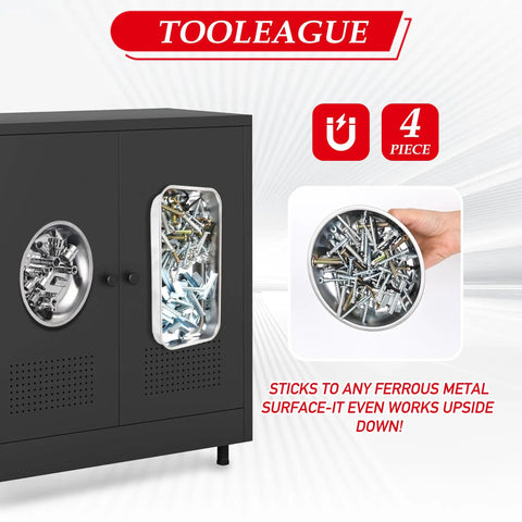Magnetic Tray Set With 15Lb Pickup Pen Heavy Duty Stainless Steel Trays With Extra Strong Magnets For Quick Grab And Easy Sorting Of Metal Parts And Tools