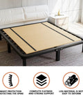 Foldable Twin Bunkie Board And Low Profile Box Spring Keep Your Mattress Firm With This Rock Solid Support Frame, flat twin size board on metal frame.