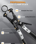 Heavy Duty Hose Clamp Pliers With Locking Gear And Black Non Slip Handle For Easy Removal And Installation Of Clamps