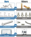 700pc SATANTECH stainless nuts and bolts assortment kit with case; Phillips pan head bolts 4-40 #6-32 #8-32 #10-24