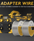 135A Mini MIG Welder Portable 110V Flux Core Gasless 3 In 1 Welding Machine with wire rolls, easy carry handle