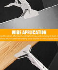 Heavy Duty 10 Inch Locking Sheet Metal Clamps gripping sheet metal for bending and forming during fabrication tasks.