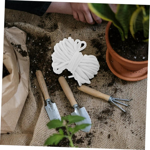 Automatic Watering Cotton Rope Wick For Hydroponic Planters No Fuss Self Watering System For Indoor Plants Effortless Maintenance And Consistent Water Supply Absorbent Cotton Wick, white coil