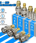 BNC To SMA Adapter Kit Gold Plated 50 Ohm Radio Antenna Adapter For SDR CCTV Ham Radio, SMA To BNC Female To Female