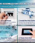 Flow Switch Replacement Part 2560 040 For Hot Tubs Fixes FLO FL1 FL2 Errors With No Sweat Install Reliable Spa Water Flow Sensor Replacement To Get Your Soaking Sessions Back On Track, pre-assembled flow switch kit
