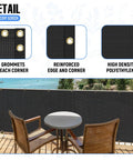 Three Feet By Twelve Feet Balcony Privacy Fence Screen Cover With Zip Ties For Outdoor Deck shown installed on balcony